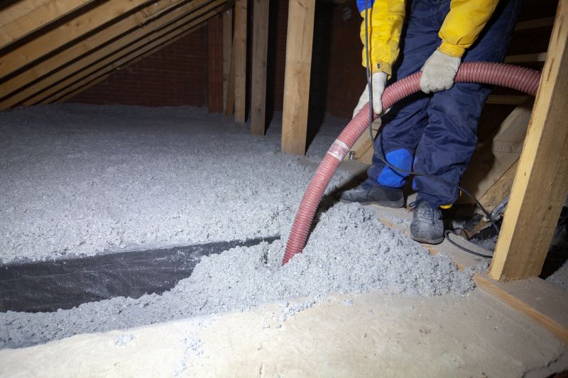 Attic with Insulation Removal Process