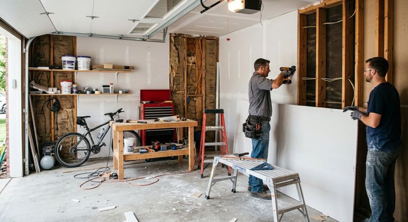 Garage Drywall Replacement in Kansas City, MO